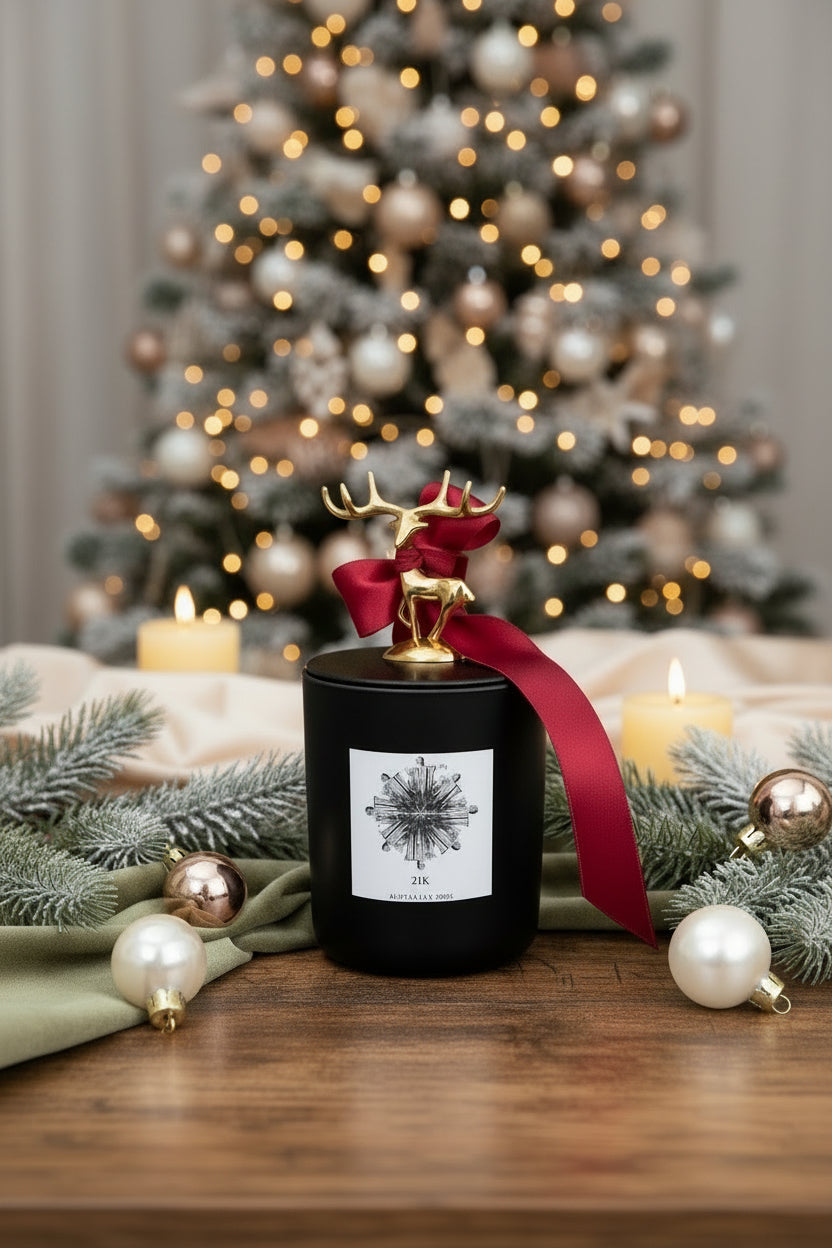 21K Christmas Golden Metal Reindeer