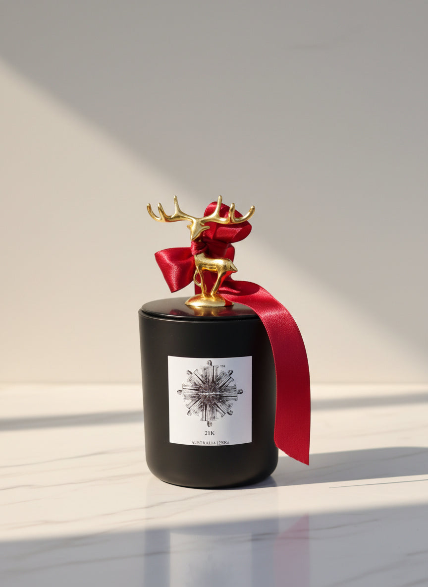 21K Christmas Golden Metal Reindeer